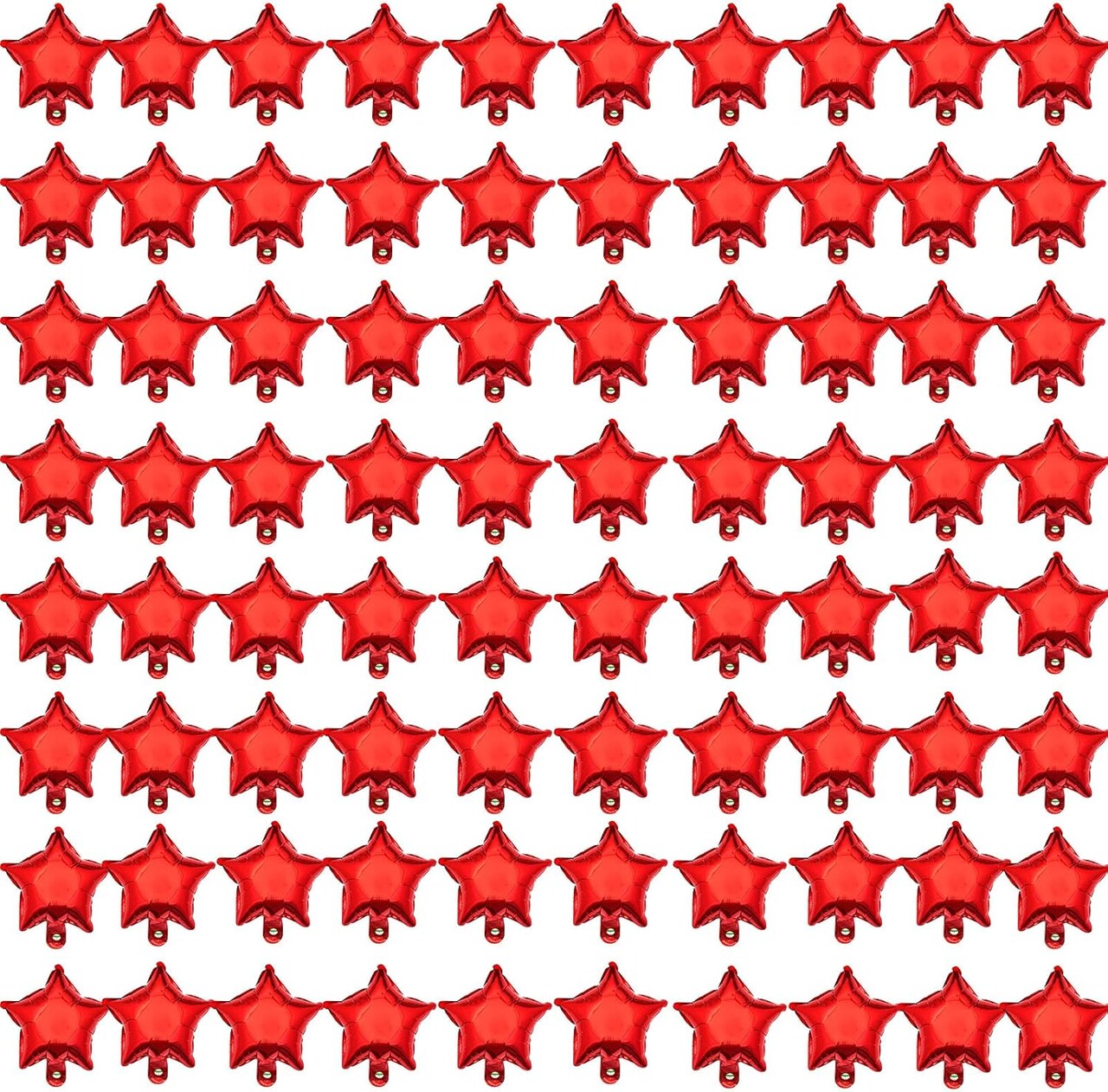 5 Inch Star Shape Foil Balloons, 80pcs Mini Mylar Balloons for Birthday Baby Shower Wedding Party Decoration. (Can't float)